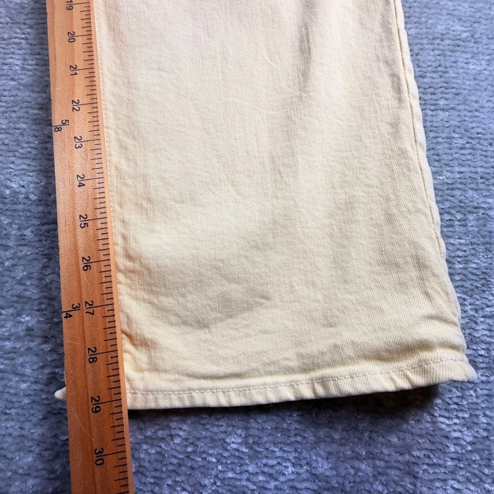 Old Navy Sky-Hi Wide-Leg Jeans Extra High-Rise Cotton Size 6 Yellow Pastel Boho
